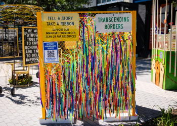 Transcending Borders: Immigrant Experiences and Dreams by Artist Julia Csekö for Be the Change Boston 2023